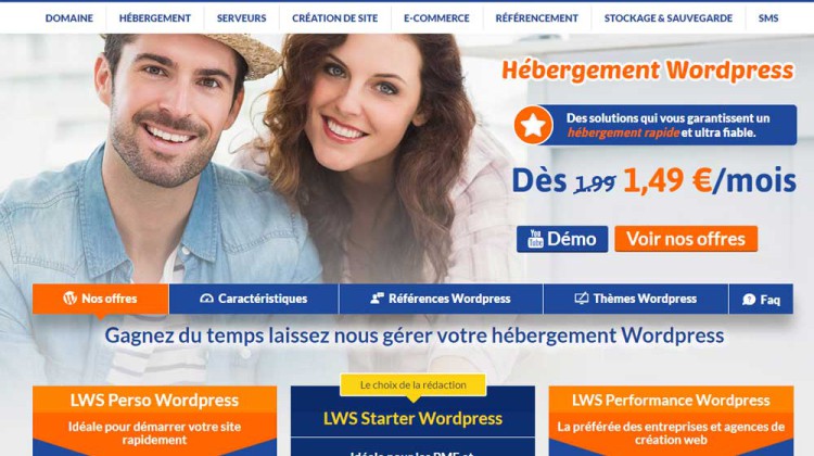 Pages offres d'hébergement Wordpress