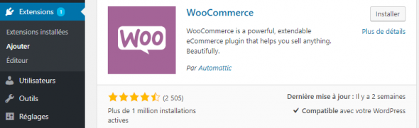 configurer WooCommerce