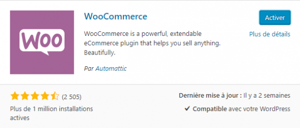 configurer WooCommerce