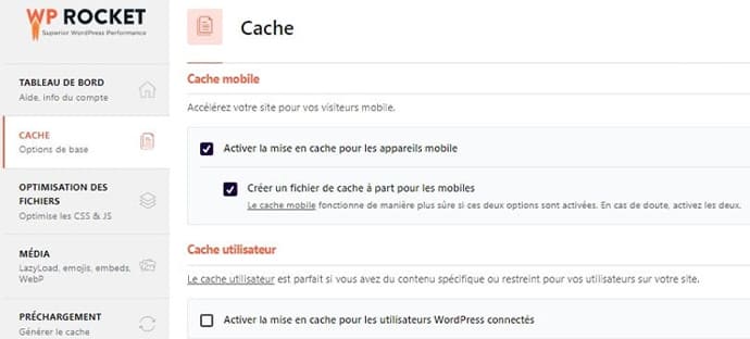 cache WP Rocket