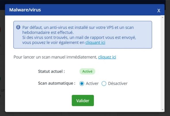 fonction antivirus malware popup Serveur dédié et VPS