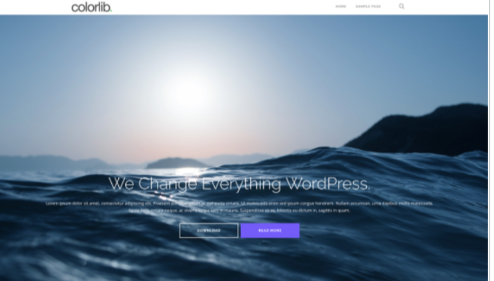 Shapely thème WordPress gratuit pour les pages d'atterissage