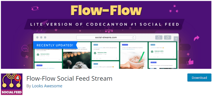 Flow-flow social stream feed