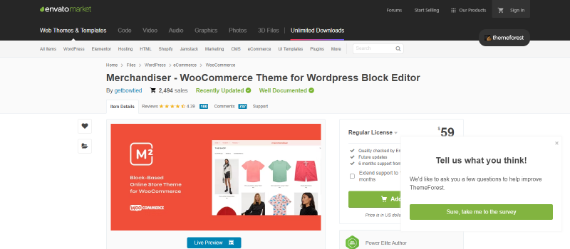 Thème WordPress e-commerce Merchandiser