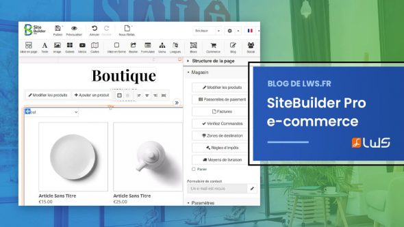 SiteBuilder Pro : e-commerce