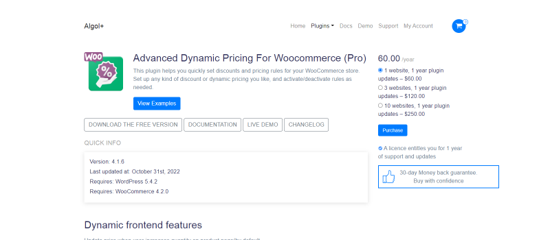 Extension WooCommerce Advanced Dynamic pricing
