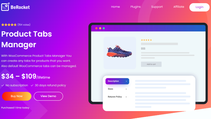 Product Tabs Manager WooCommerce