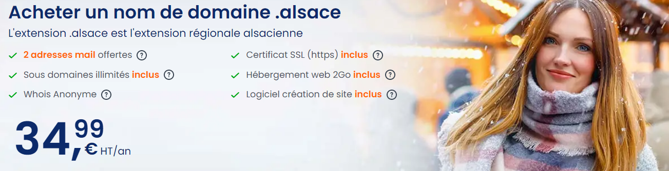 Domaine alsace OK Acheter un nom de domaine .alsace avec LWS