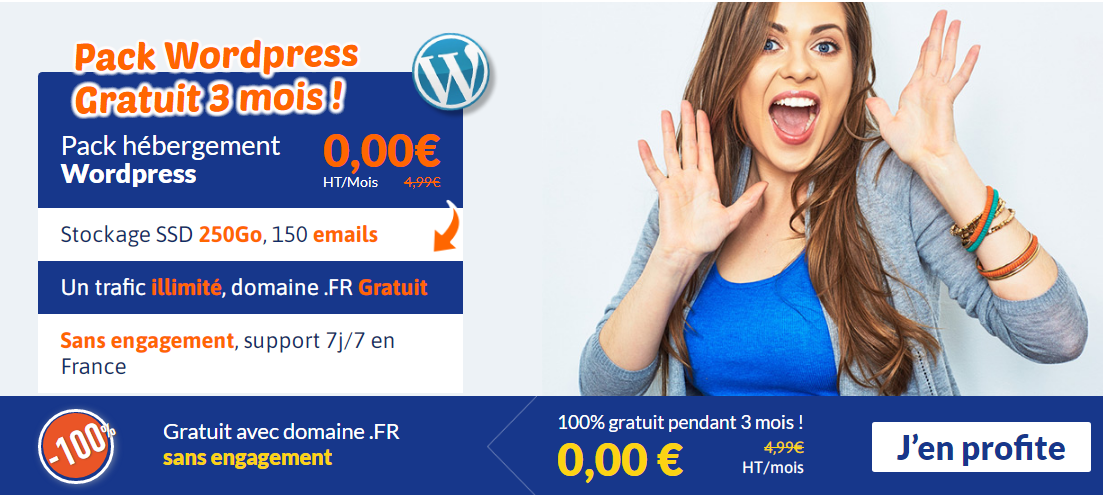 Hébergement gratuit web WordPress LWS