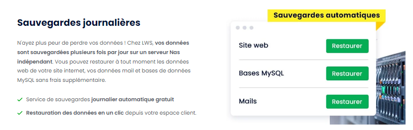 Sauvegarde 2 Sauvegarde 2 Hébergement web