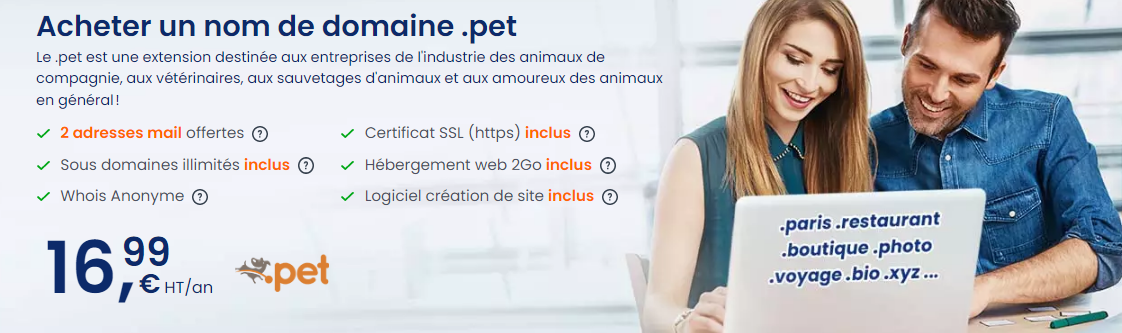 Image service .pet Achetez une extension .pet chez LWS et bénéficiez de services supplémentaires