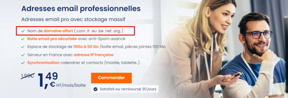Obtenir un nom de domaine et adresse mail personnalisée avec l'offre d'adresse mail professionnelle LWS Obtenir un nom de domaine et adresse mail personnalisée avec l'offre d'adresse mail professionnelle LWS