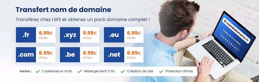 Transfert de nom de domaine chez LWS Changer d’hébergeur en gardant son nom de domaine : le transfert de nom de domaine chez LWS