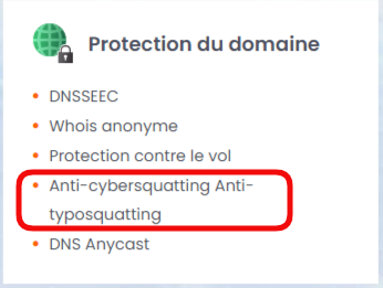 Protection du domaine chez LWS avec anti-typosquattage