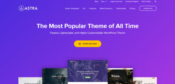 Thème blog WordPress gratuit : Astra