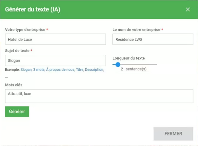 Générer du contenu avec l'intelligence artificielle Générer du contenu avec l'intelligence artificielle