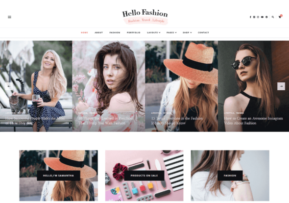 Thème blog WordPress gratuit : Hello Fashion