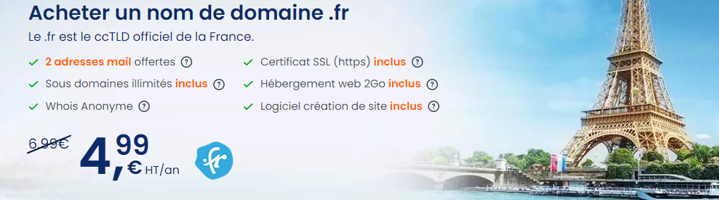 Nom de domaine .fr chez LWS Nom de domaine .fr chez LWS