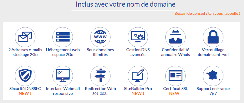 Inclus avec votre nom de domaine .org