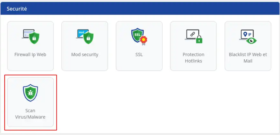 Scan virus et malware