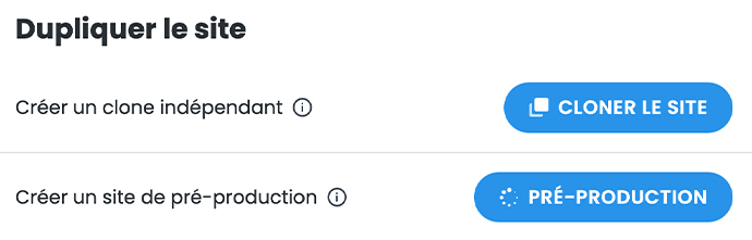 Dupliquer ou créer un site de test Staging WordPress