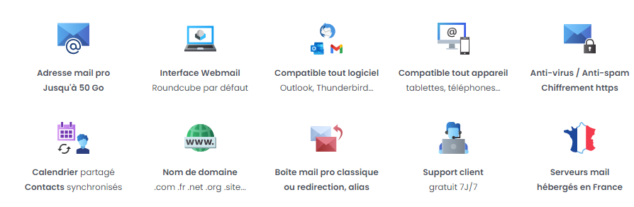 Boîte mail pro tout en un