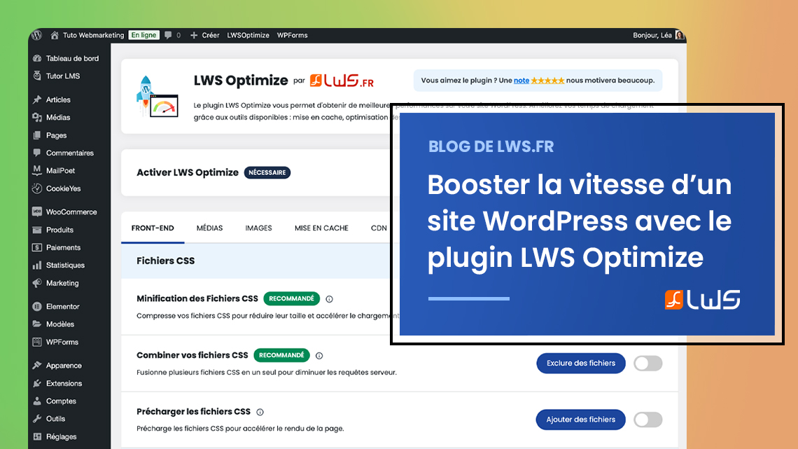 Boostez la vitesse de votre site WordPress avec le plugin LWS Optimize 🚀