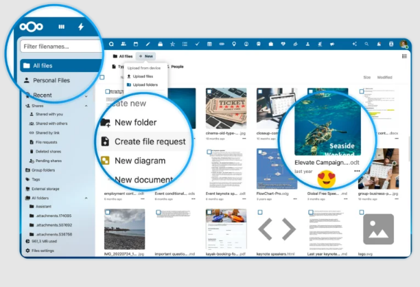 De nouvelles fonctionnalités intégrées à Nextcloud Files