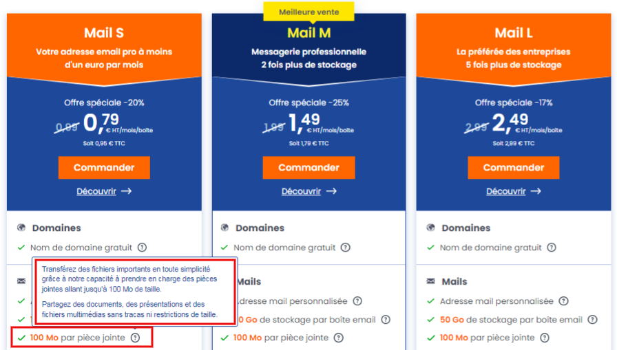 Envoi de fichiers lourds par mail envoyez jusqu'à 100 Mo par pièce jointe avec notre offre d'adresse mail pro LWS