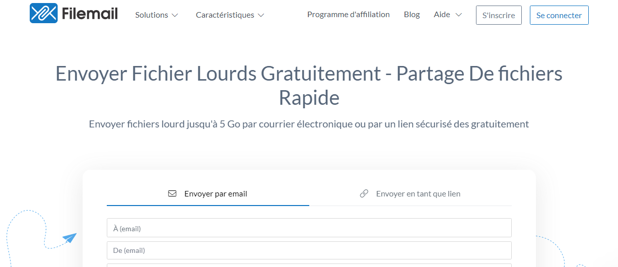 Filemail : envoyer des fichiers lourds par mail ou pen tant que lien
