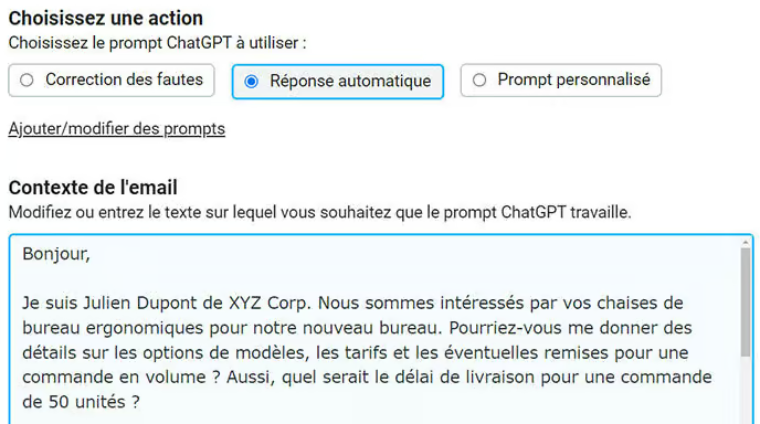 IA mail : les prompts de LWS GPT