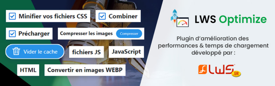 LWS Optimize : un plugin développé par LWS et une excellente alternative à WP Rocket gratuit