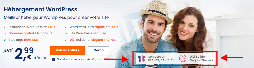 Bénéficiez de Divi offert gratuitement avec l’hébergement WordPress chez LWS