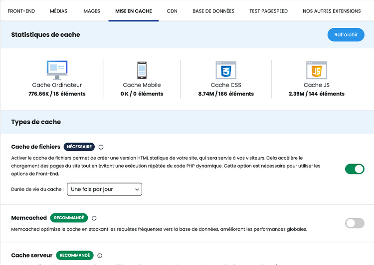 Mise en cache LWS Optimize