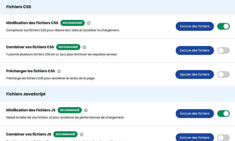 LWS Optimize CSS JS HTML