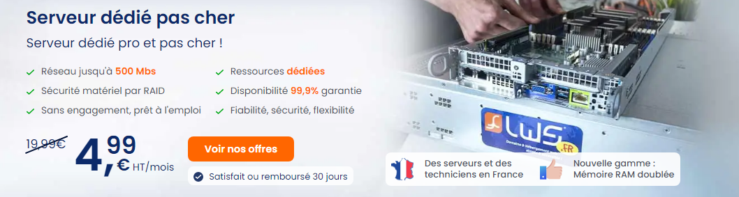 Serveur dédié pas cher LWS Serveur dédié pas cher LWS