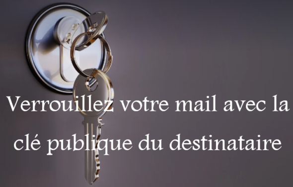Verrouillez votre mail avec la clé publique du destinataire