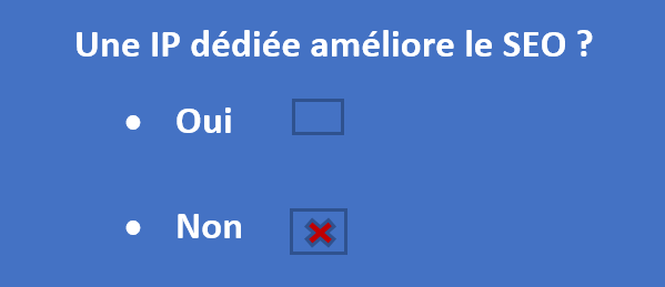 L'IP dédiée n'améliore pas le SEO