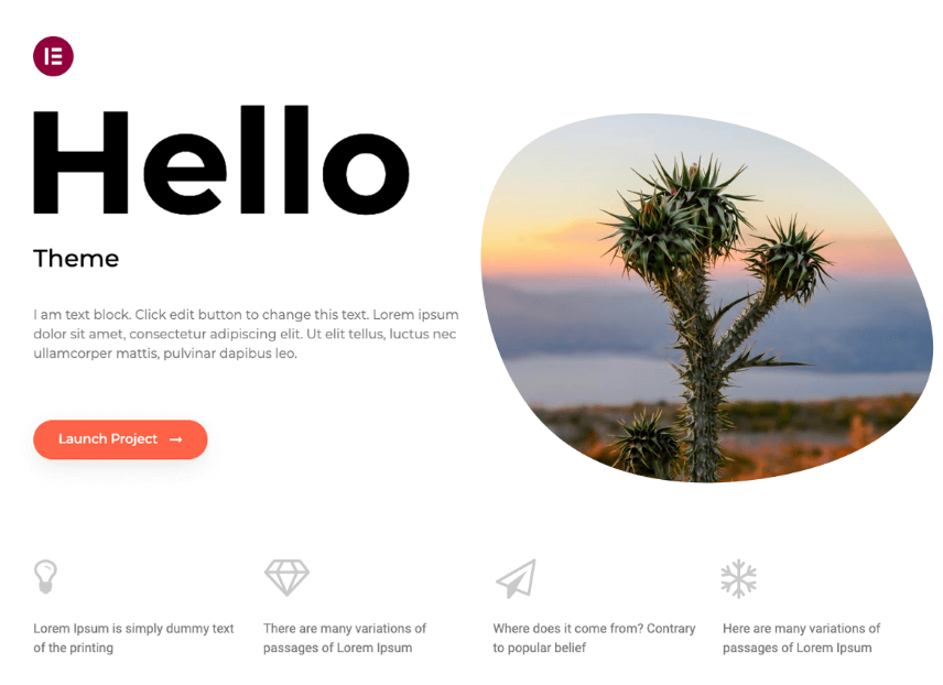 Thème WordPress gratuit : Hello Elementor