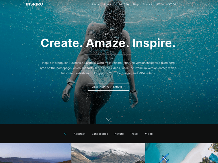 Thème WordPress gratuit : Inspiro