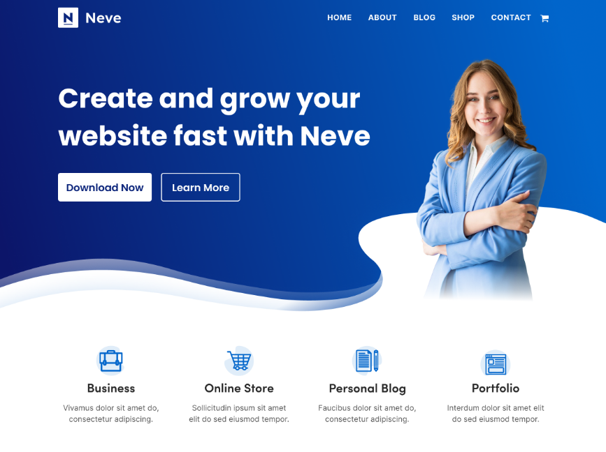 Thème WordPress gratuit : Neve