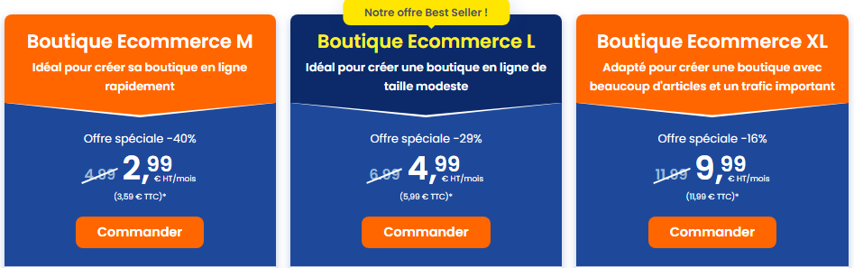 Prix de nos offres e commerce Prix de nos offres e-commerce