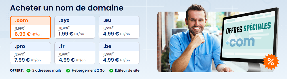 Impossible de changer un nom de domaine Achetez en un nouveau à petit prix chez LWS Acheter un nom de domaine LWS