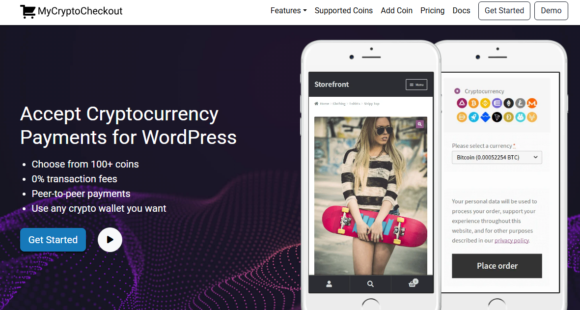 MyCryptoCheckout : plugin crypto avec des paiements directs, sans frais et sans intermédiaire