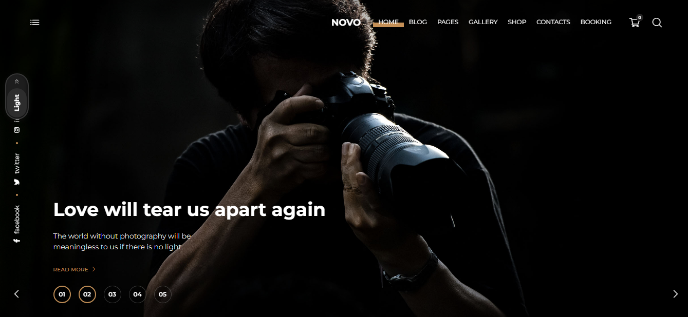 Novo Photography WordPress : un thème polyvalent pour les photographes créatifs
