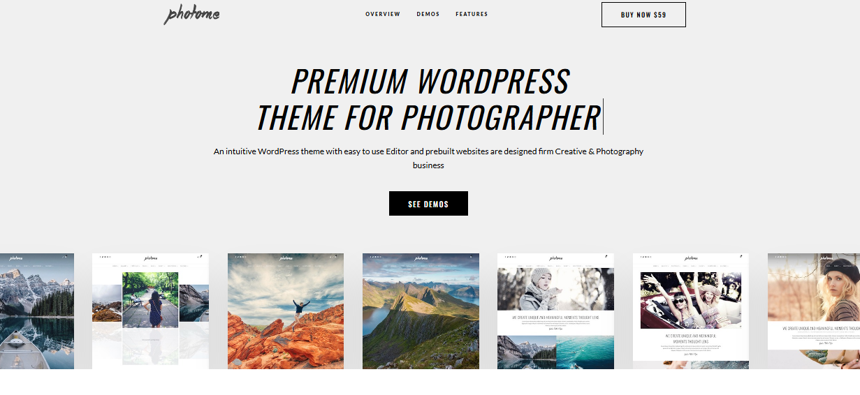 PhotoMe : le thème WordPress pour photographe à la recherche d’une personnalisation et gestion plus poussée 
