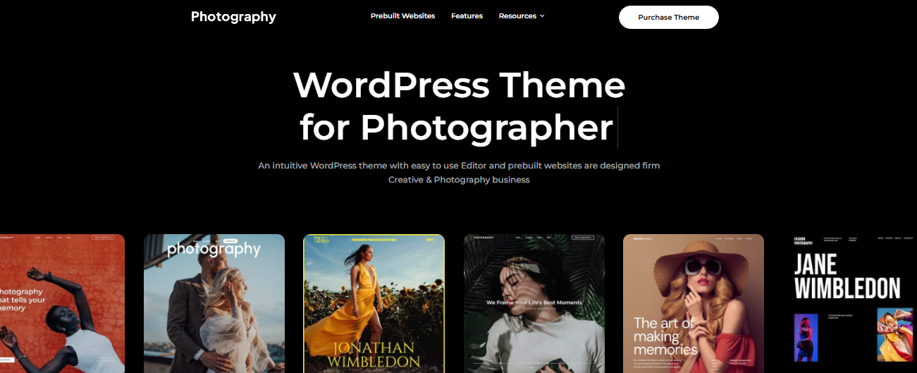 Photography : pour les photographes qui ont besoin d’un thème facile à utiliser, mais complet