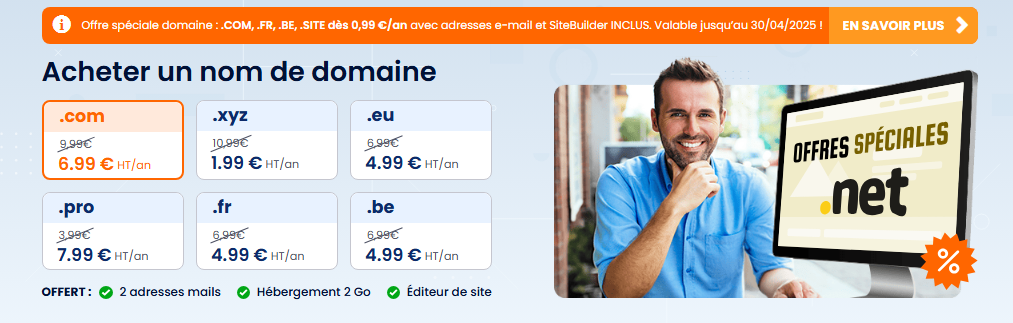 Commandez l’extension de nom de domaine de votre choix, avec un excellent rapport qualité-prix, chez LWS