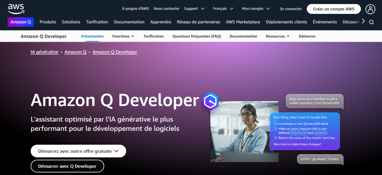 Amazon Q Developer - un assistant de code IA pour les développeurs AWS