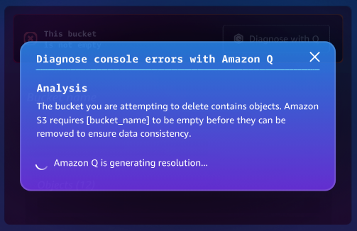 Amazon Q Developer - Diagnostic d'erreurs et correction
